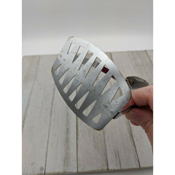 Vintage Androck #2 Chrome Plate Potato Masher Black Handle  9 3/4" - Picture 6 of 8